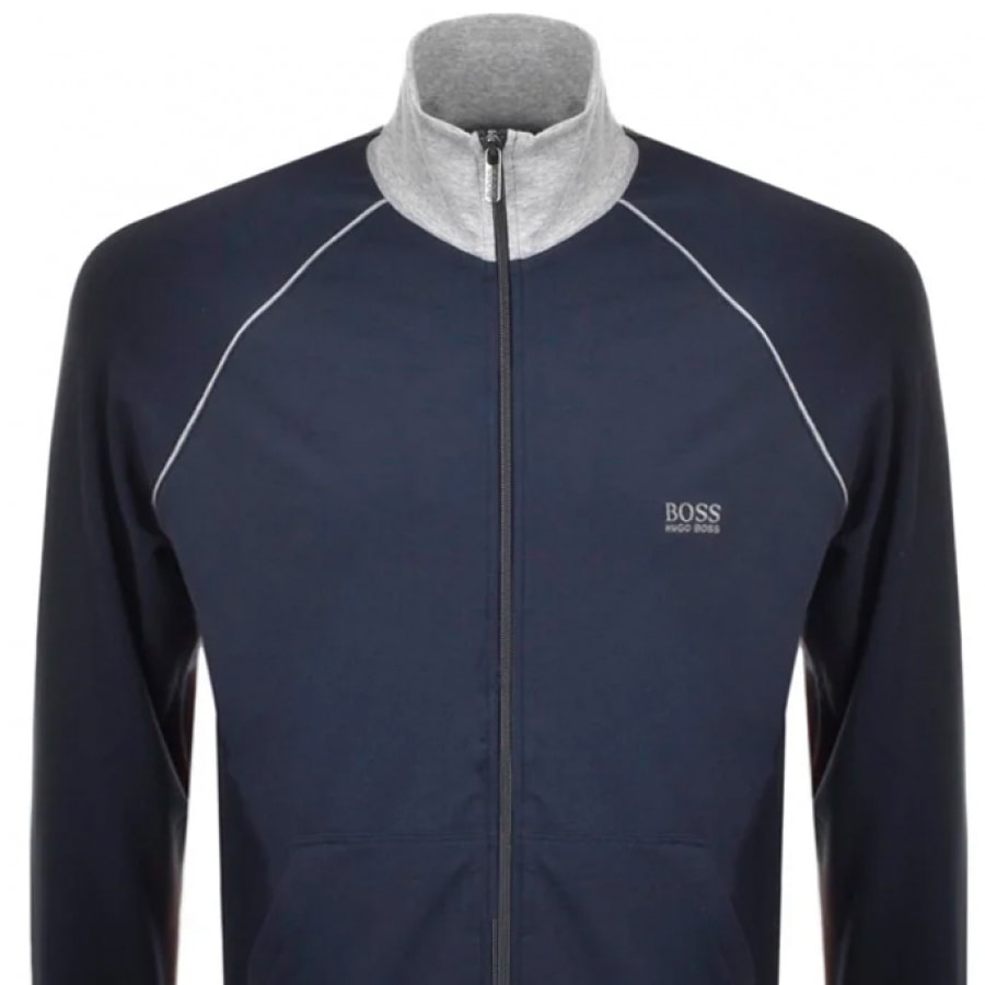 Alternative Image for ProductBOSS Bodywear Full Zip Sweatshirt Navy2